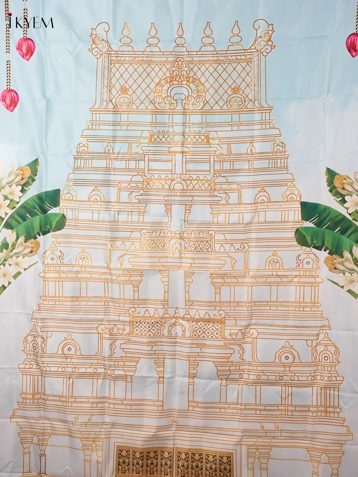 Traditional Gopuram Backdrop - (5×8 feet) - AA05114 - Image 3