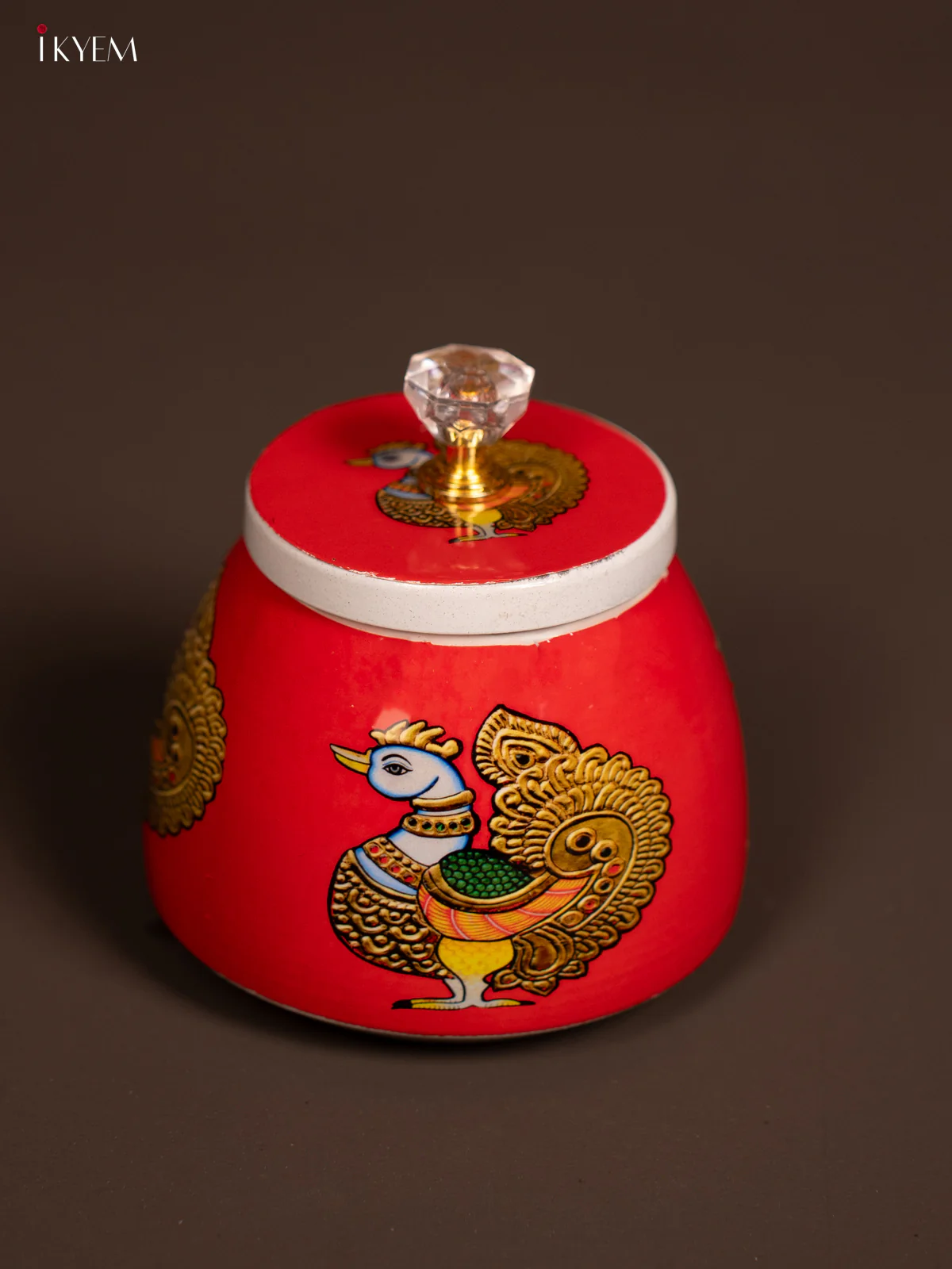 Annapakshi Printed Red Dry Fruits Jars - KF21162