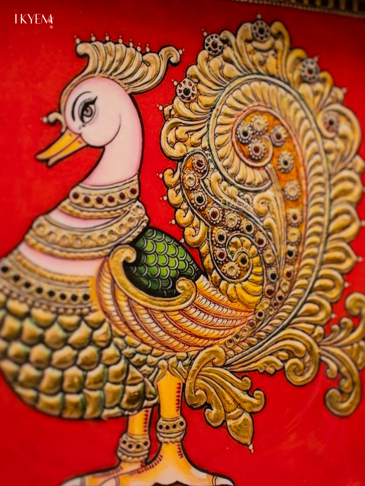 Annapakshi Printed Red Colour Square Metal Tray - KF25132 - Image 3