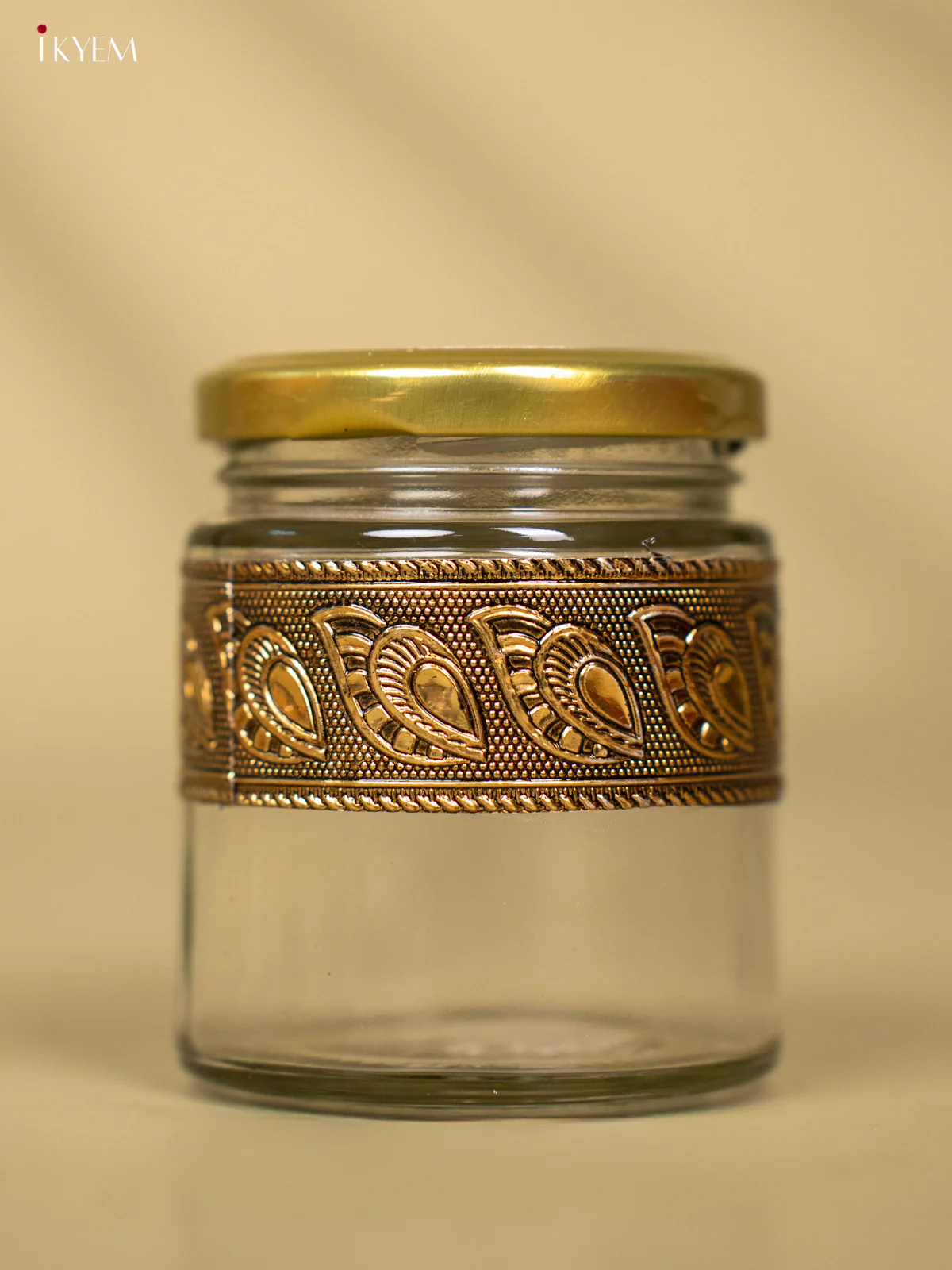 Glass Dry Fruits Jar With Antique Finish - KC26116 - Image 2