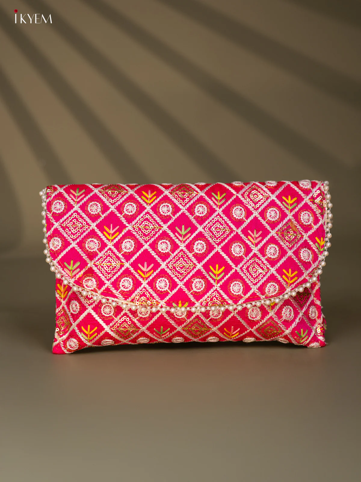 Festive Embroidered Envelope Clutch in Assorted Colours - KC24117 - Image 3