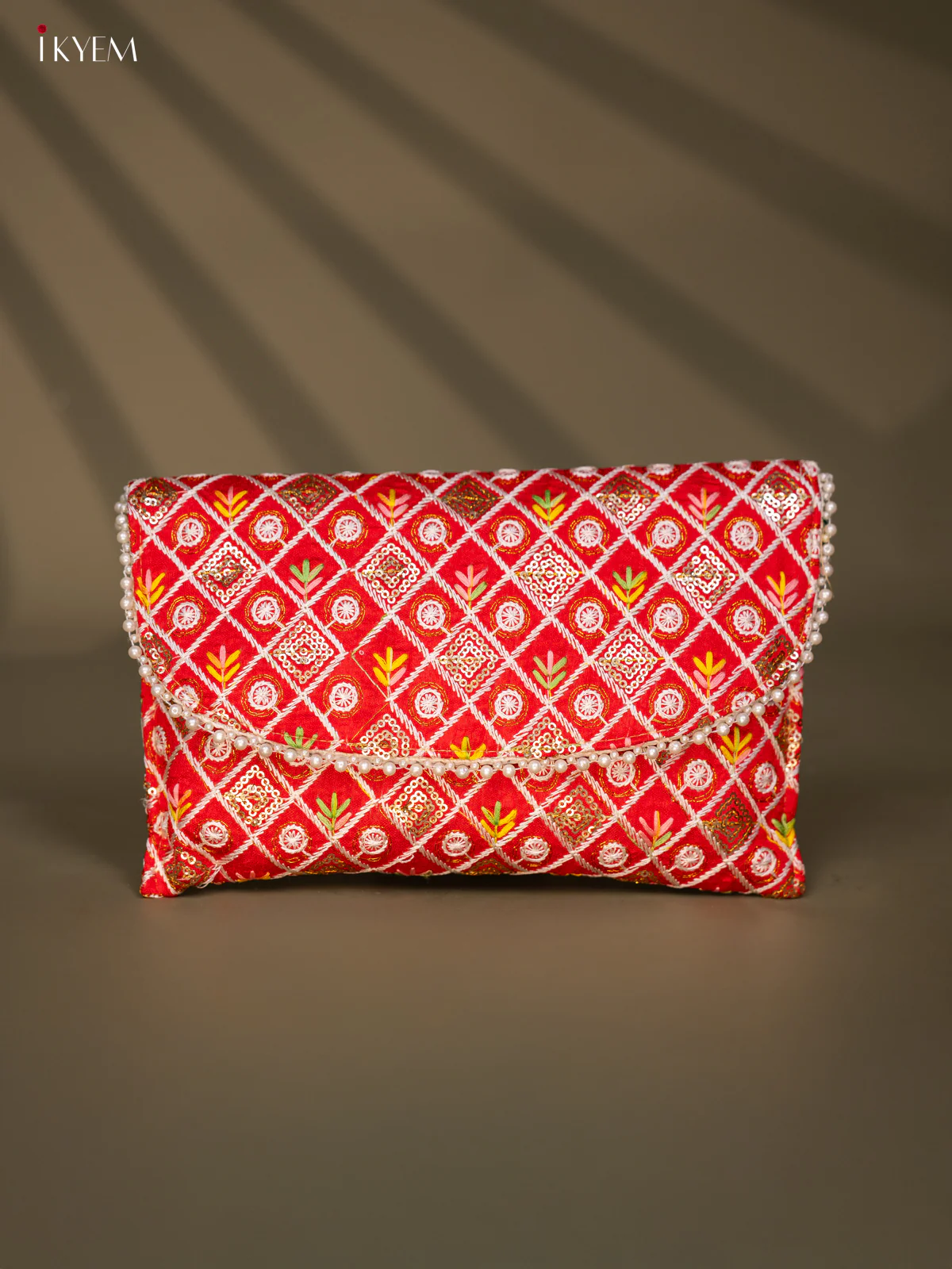 Festive Embroidered Envelope Clutch in Assorted Colours - KC24117 - Image 4
