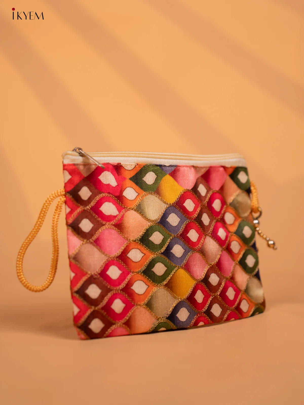 Colourful Embroidered Zipper Pouch for Festive Gifting - KD09127 - Image 2