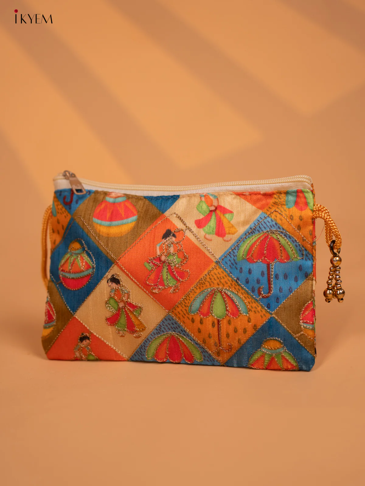 Vibrant Embroidered Zipper Pouch for Festive Gifting - KD09128 - Image 3
