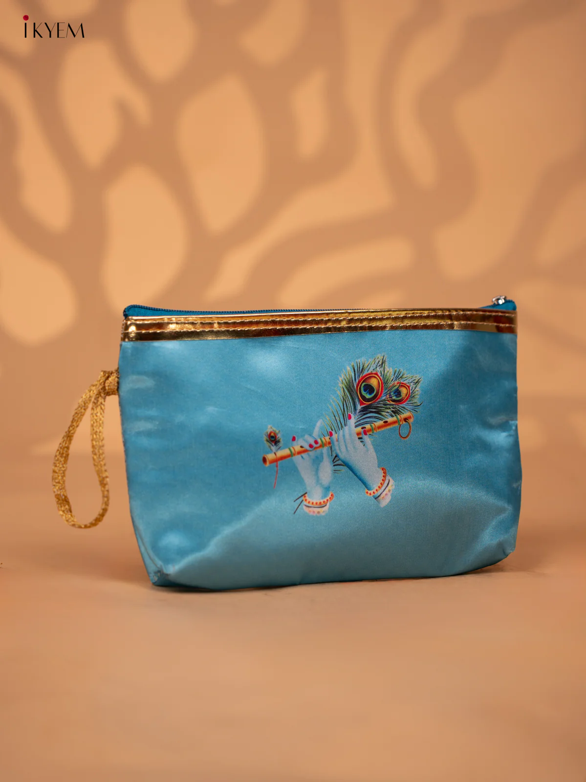 Digital Printed Krishna Flute Purse with Zipper - KC28125 - Image 10