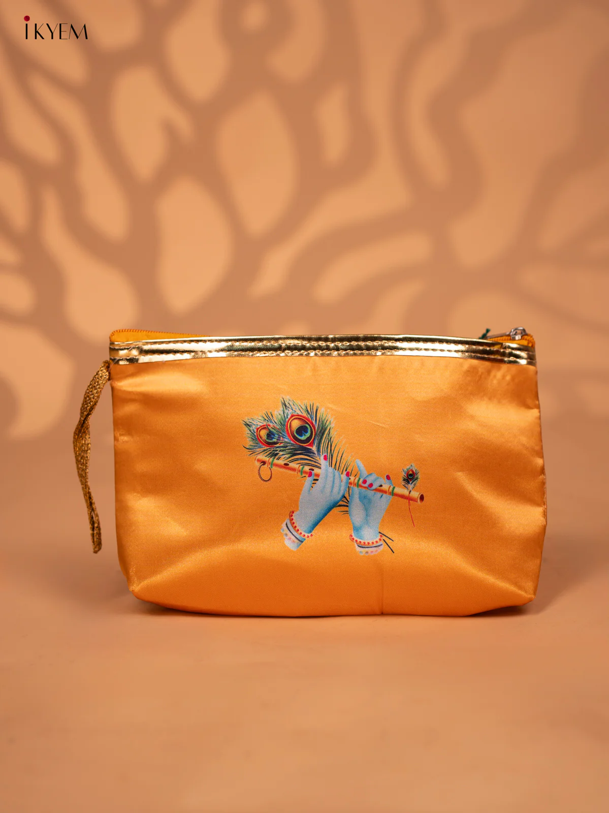 Digital Printed Krishna Flute Purse with Zipper - KC28125 - Image 5