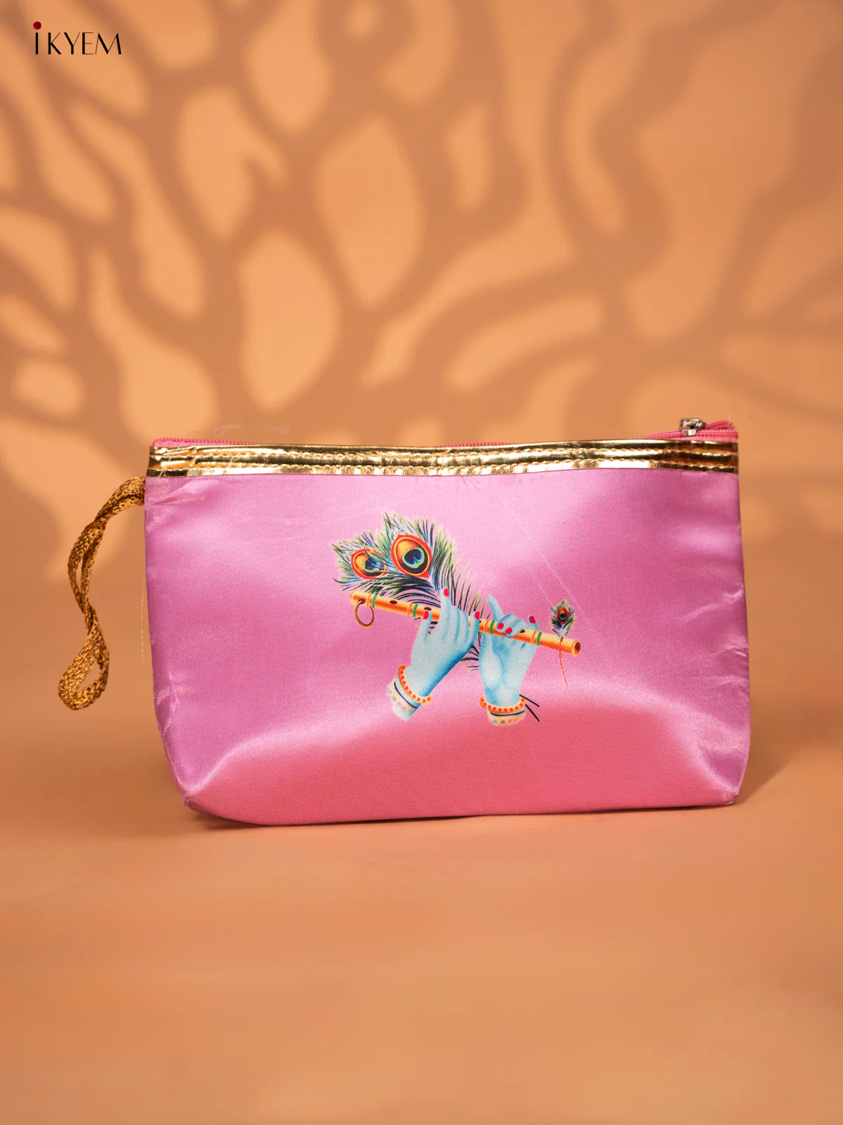 Digital Printed Krishna Flute Purse with Zipper - KC28125 - Image 6