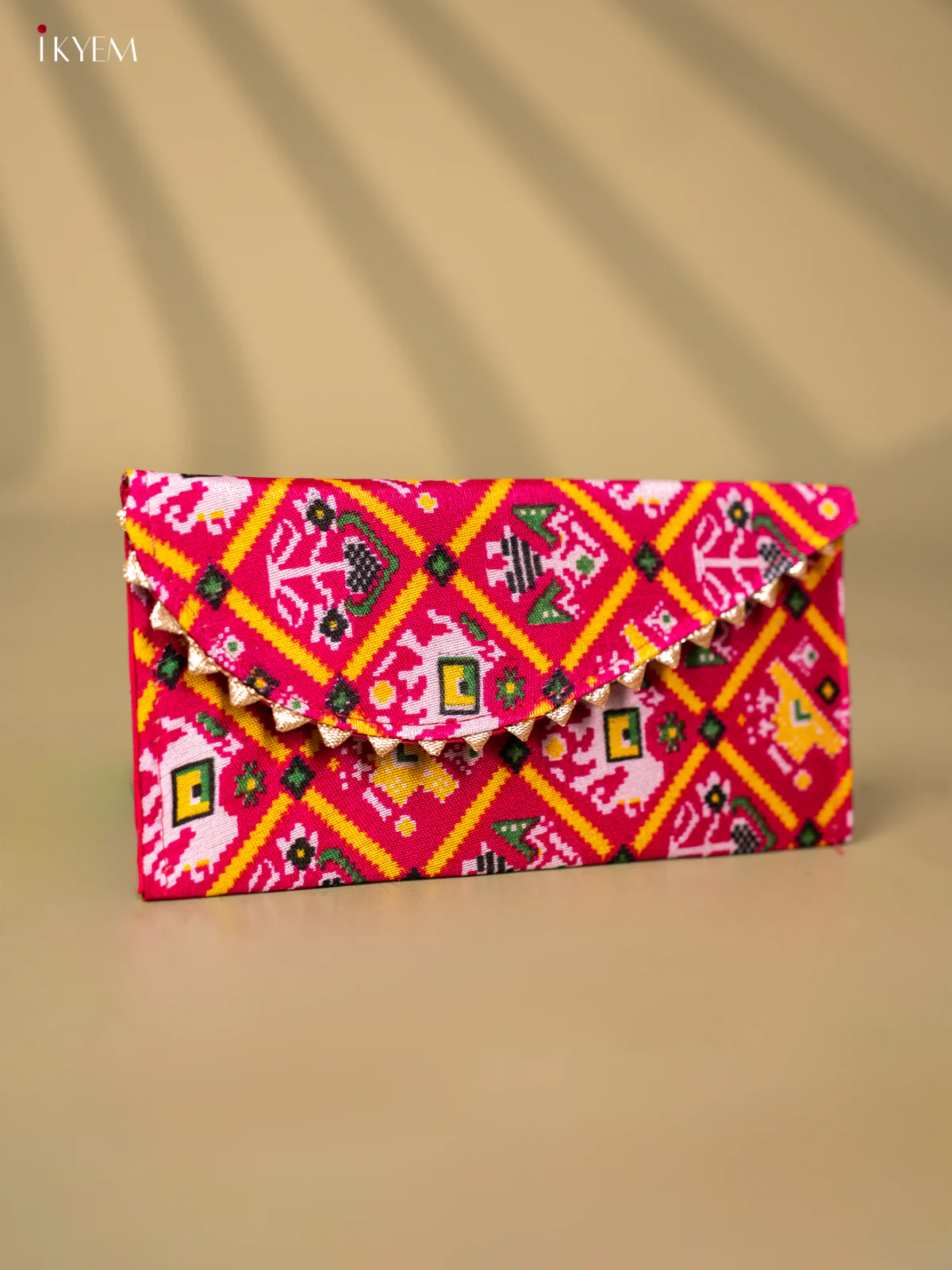 Embroidered Patola Envelope Clutch - KC24118