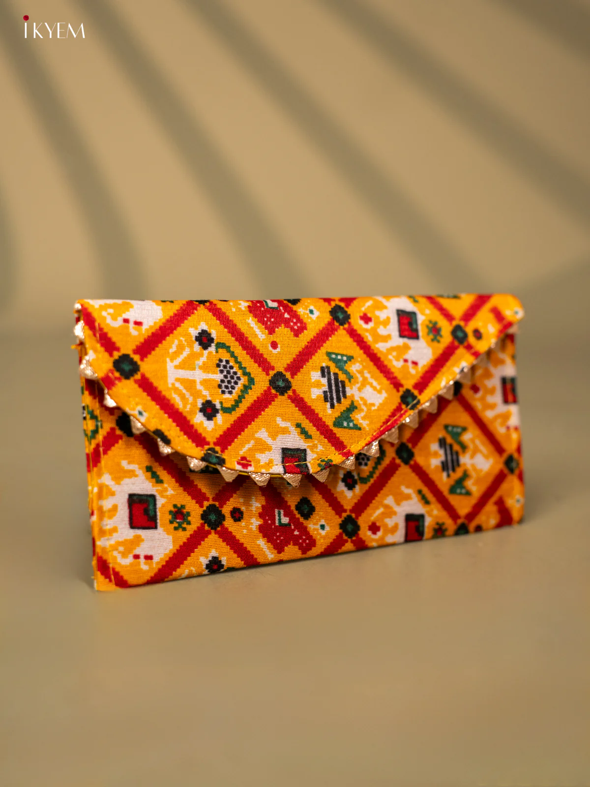 Embroidered Patola Envelope Clutch - KC24118 - Image 2