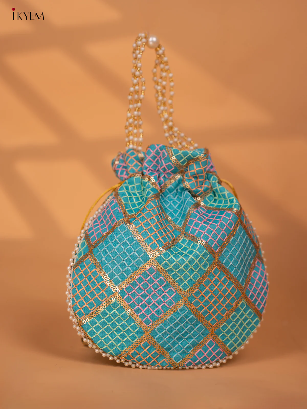 Multicolour Designer Embroidered Potli Bags - KC28112