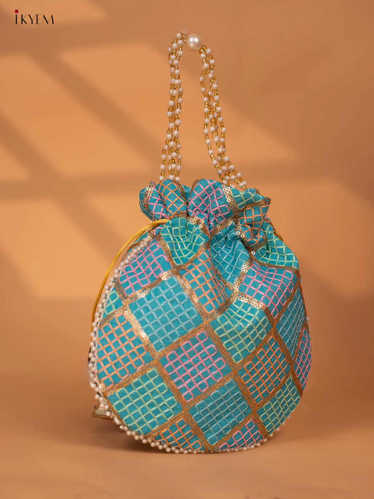 Multicolour Designer Embroidered Potli Bags - KC28112 - Image 10