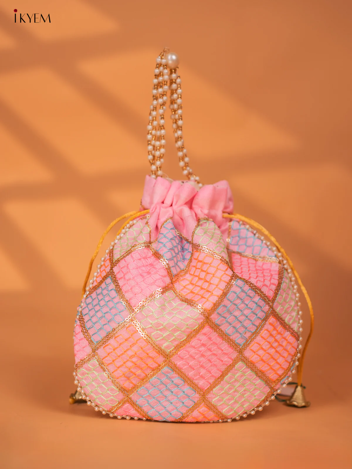 Multicolour Designer Embroidered Potli Bags - KC28112 - Image 3