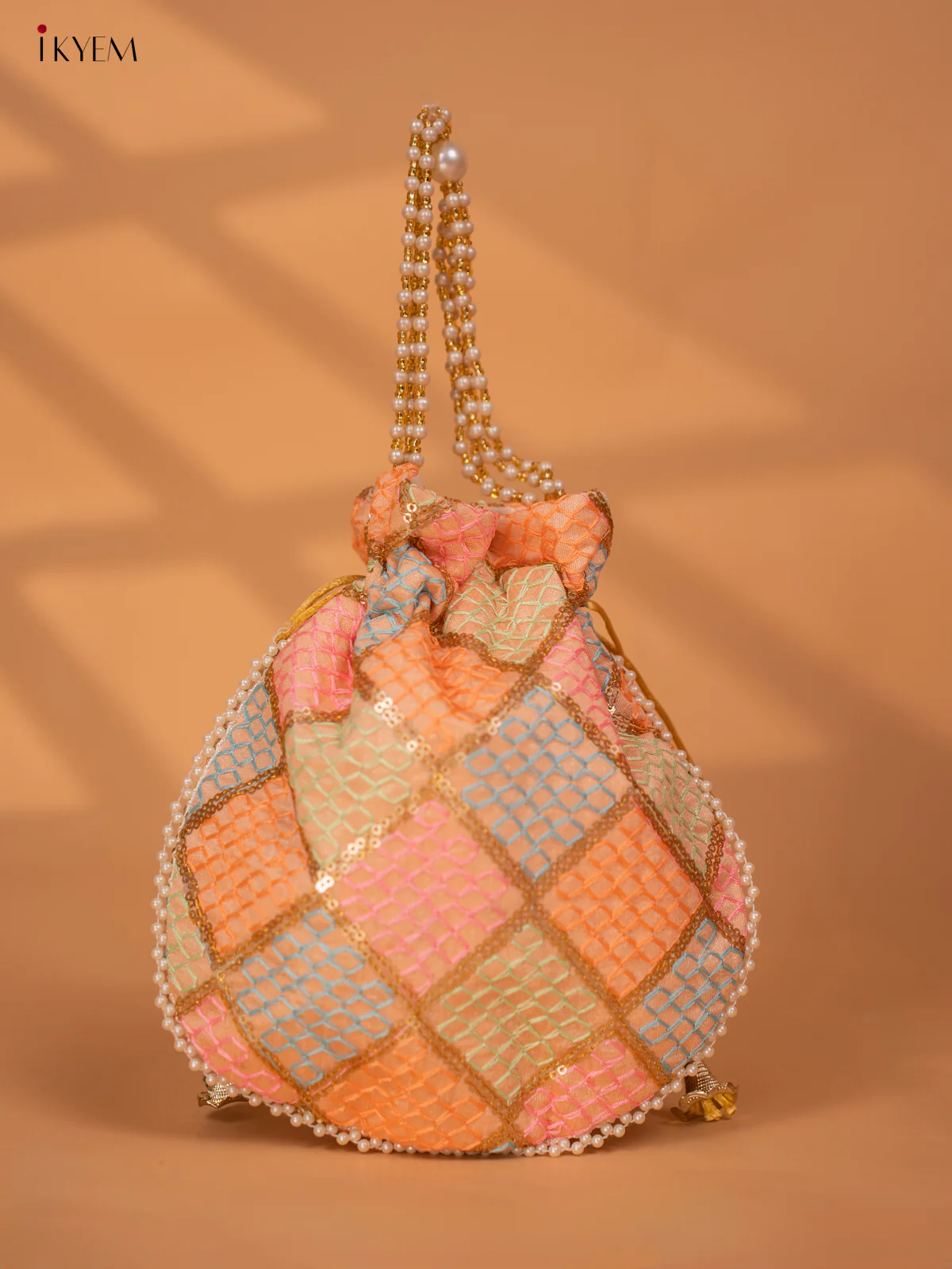 Multicolour Designer Embroidered Potli Bags - KC28112 - Image 5