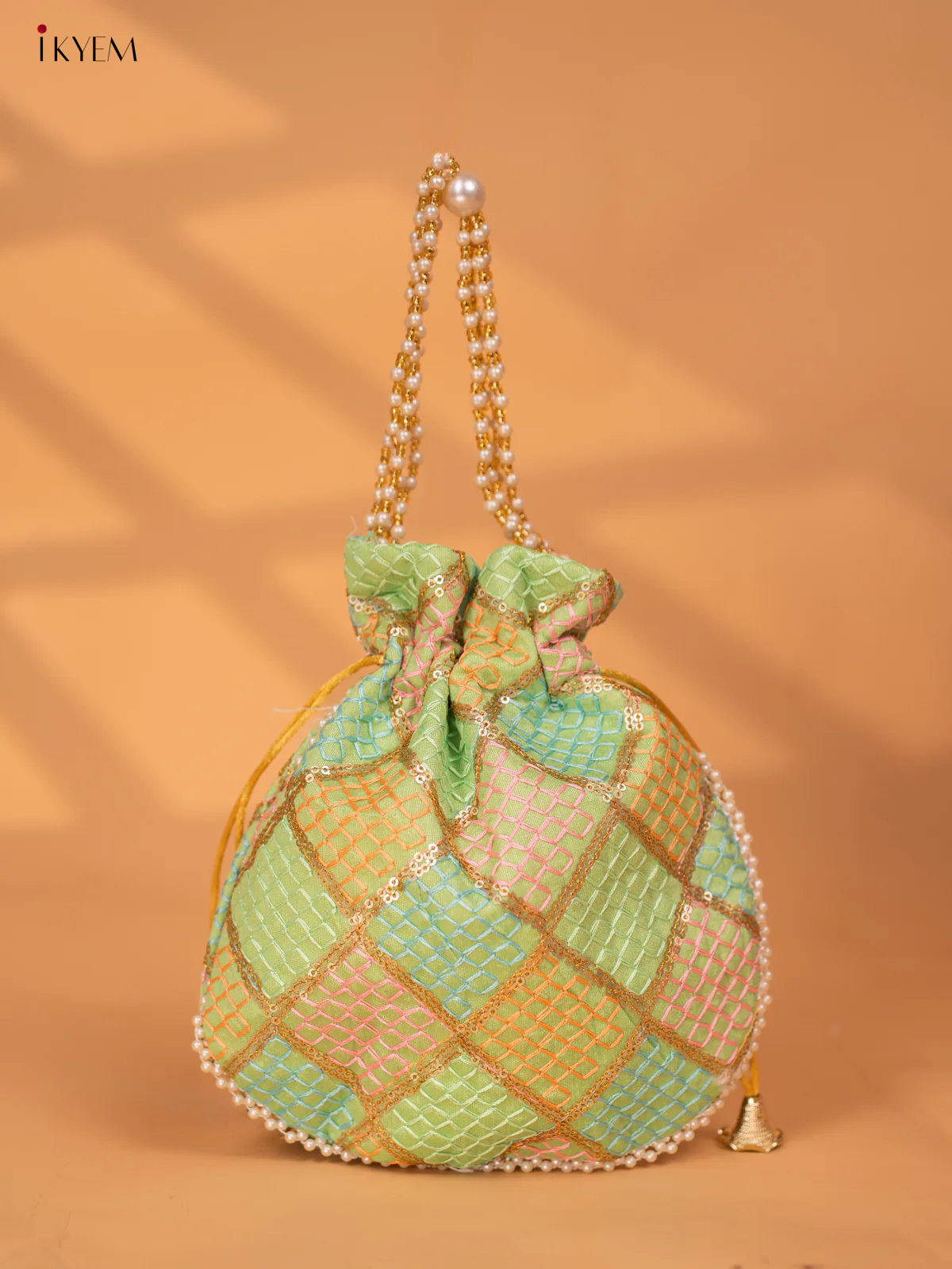 Multicolour Designer Embroidered Potli Bags - KC28112 - Image 6