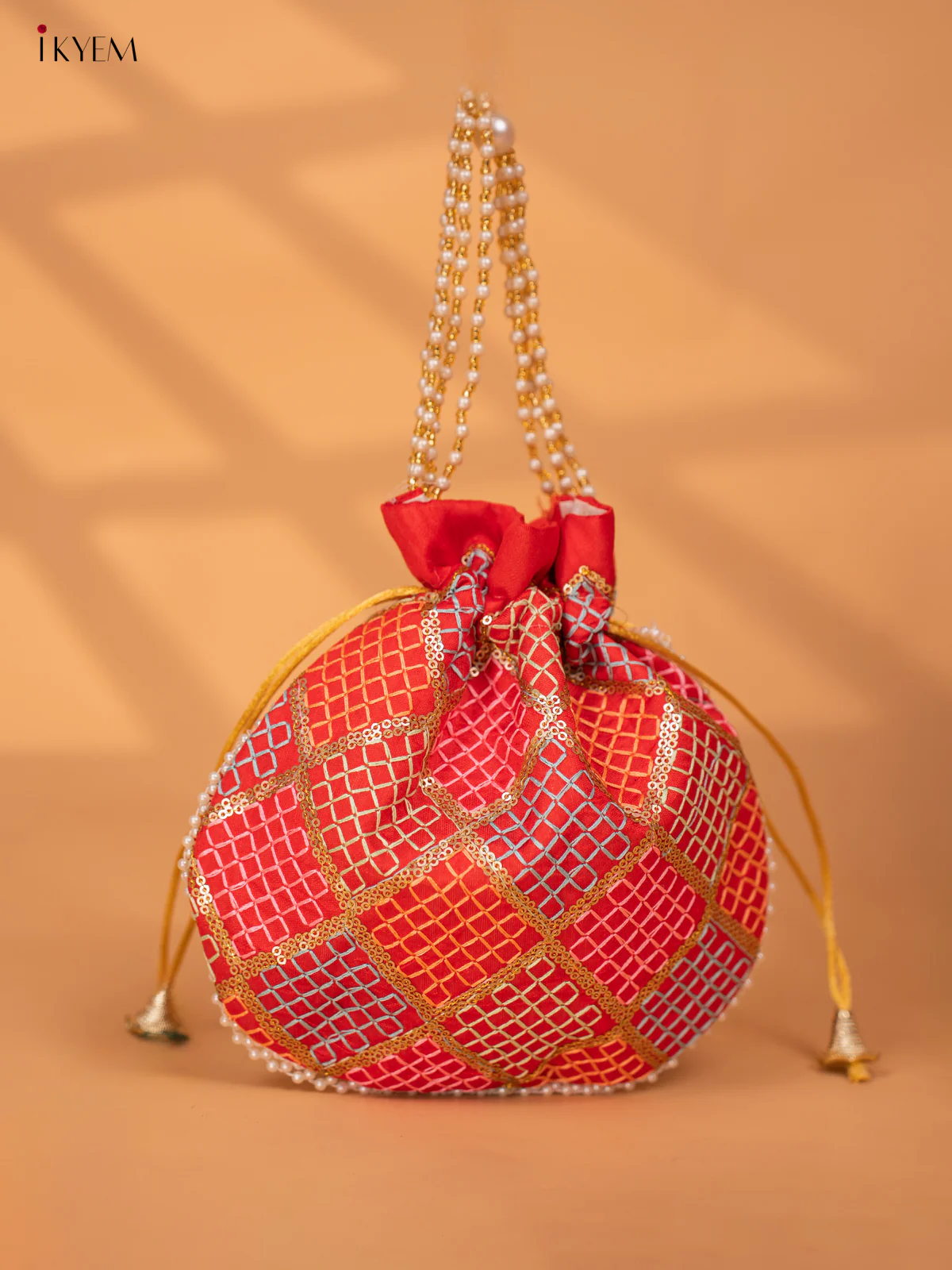 Multicolour Designer Embroidered Potli Bags - KC28112 - Image 7