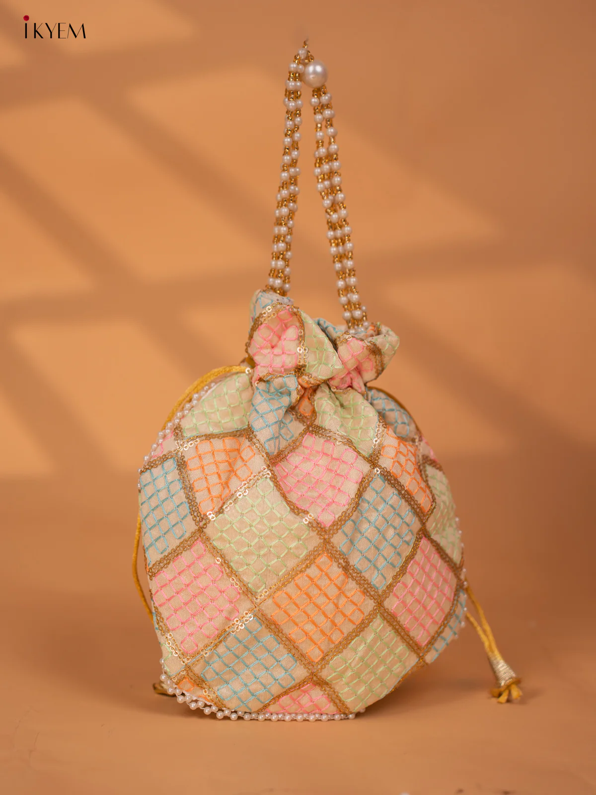 Multicolour Designer Embroidered Potli Bags - KC28112 - Image 8