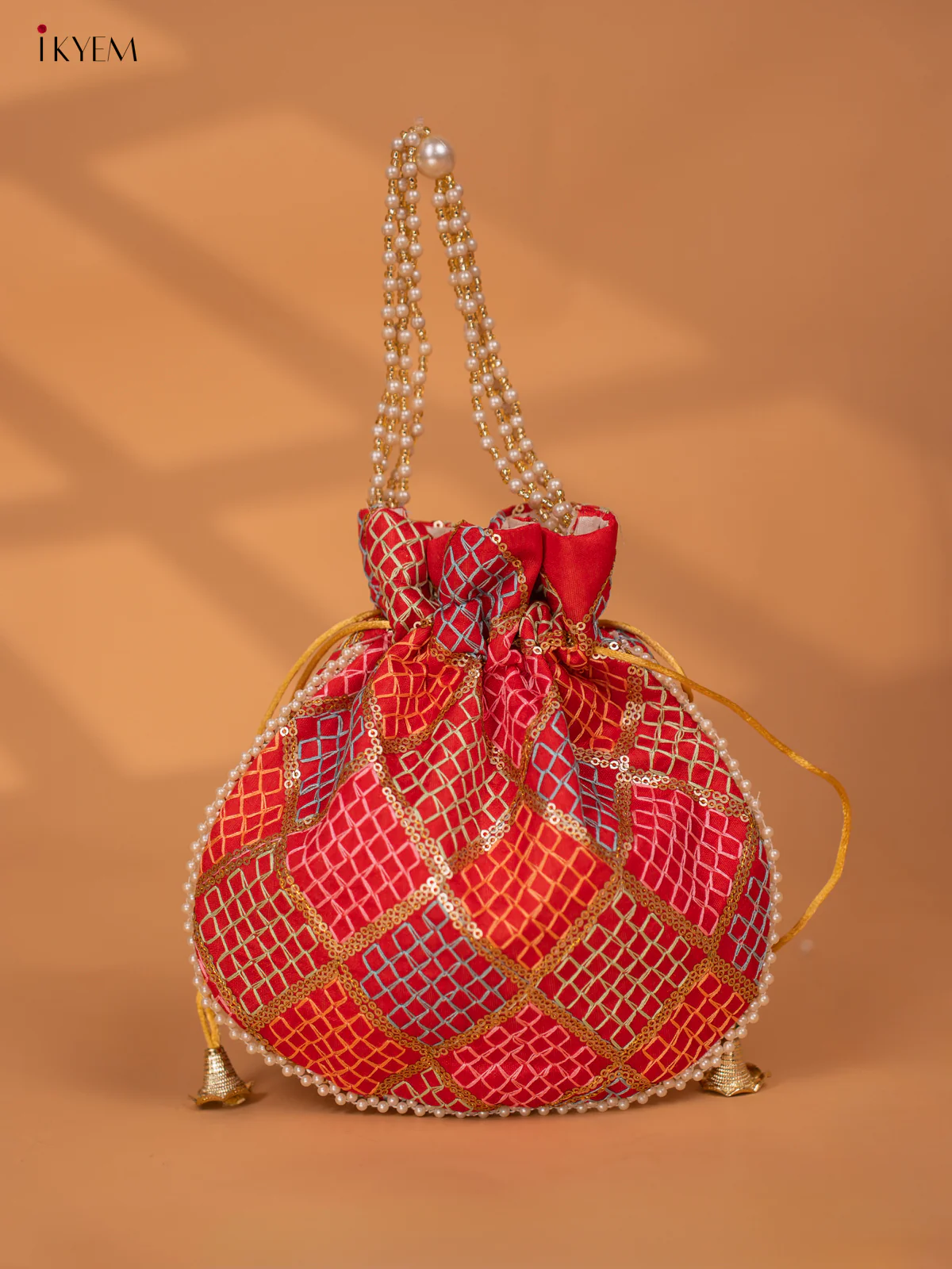 Multicolour Designer Embroidered Potli Bags - KC28112 - Image 9