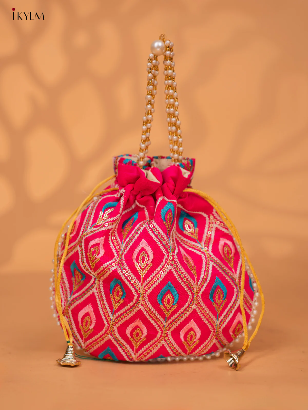 Multicolour Designer Embroidered Potli Bag - KC28114