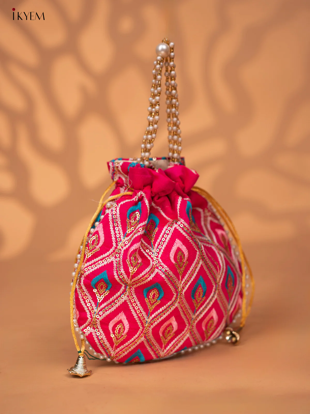 Multicolour Designer Embroidered Potli Bag - KC28114 - Image 2