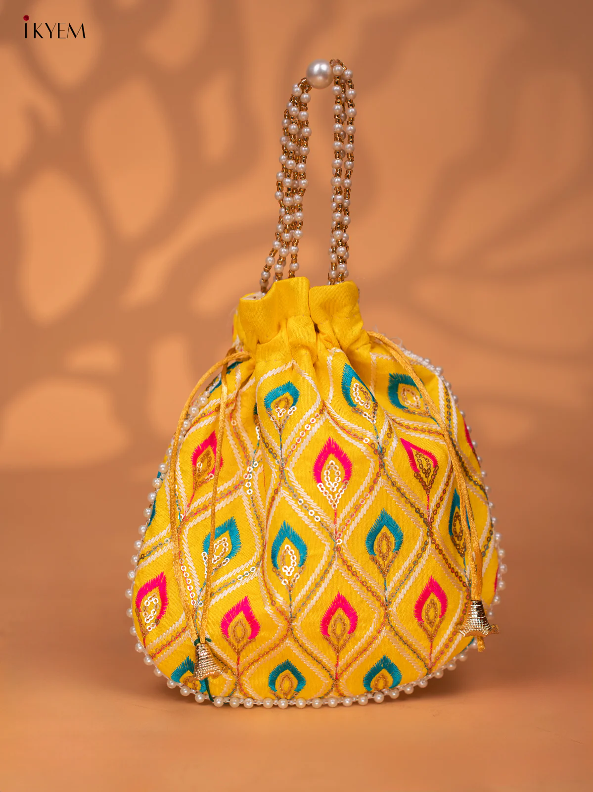 Multicolour Designer Embroidered Potli Bag - KC28114 - Image 8