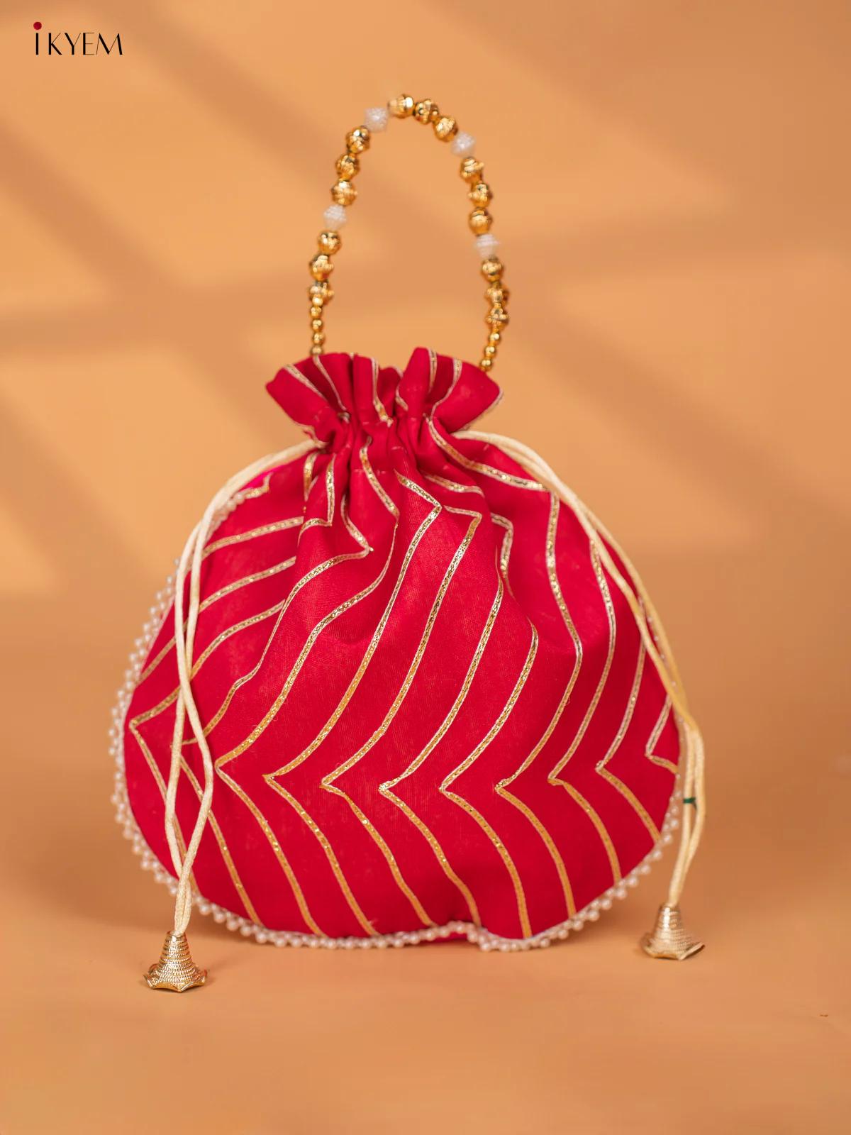 Assorted Raw Silk Embroidered Potli Bags - KC28117 - Image 11