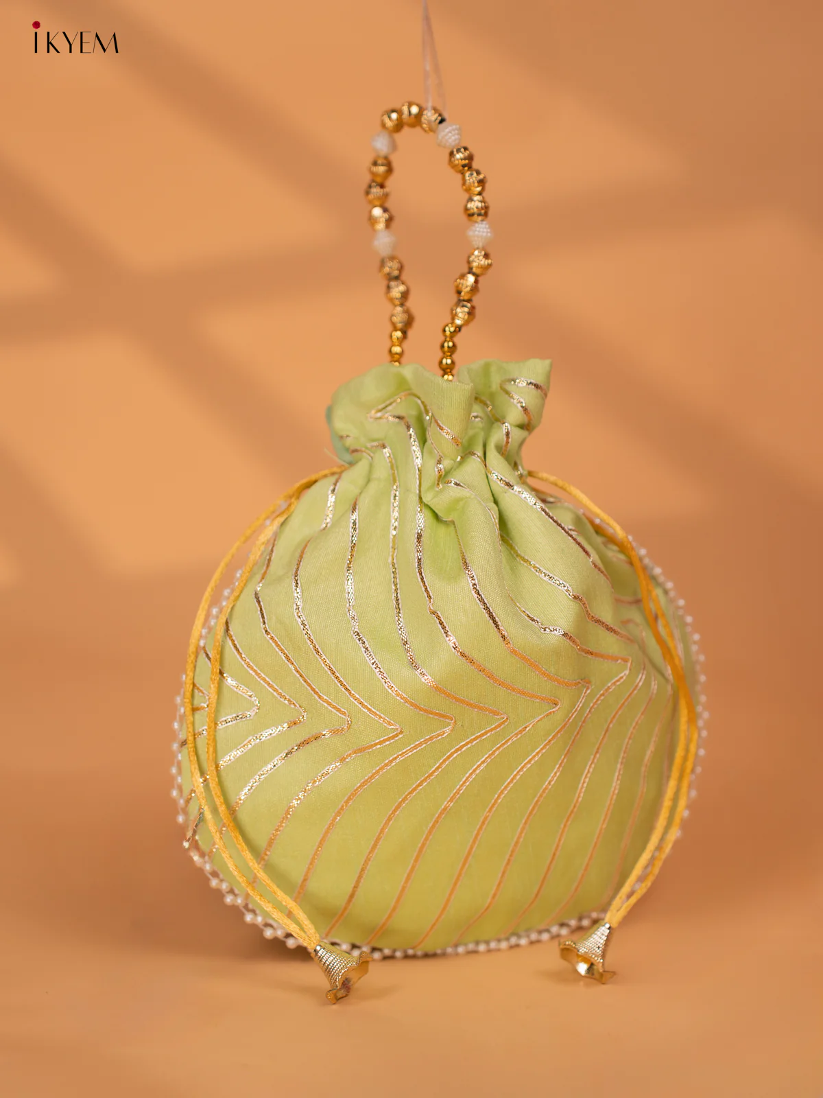 Assorted Raw Silk Embroidered Potli Bags - KC28117 - Image 12