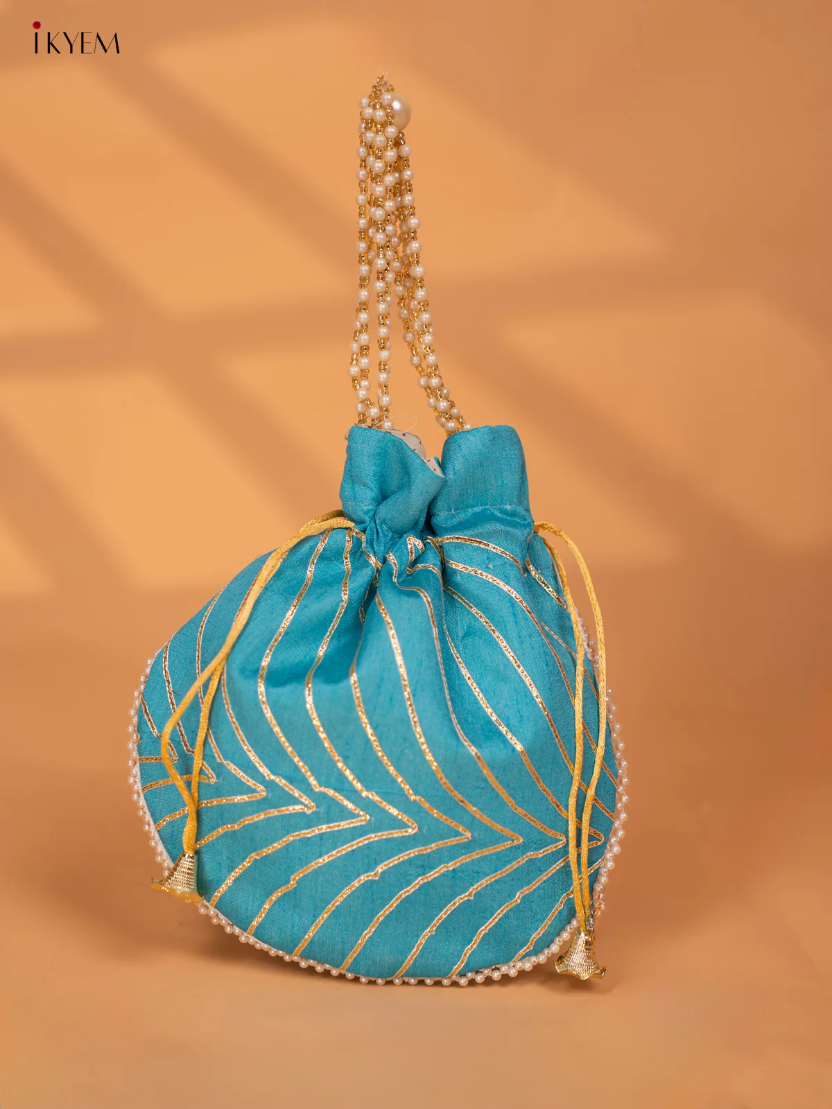 Assorted Raw Silk Embroidered Potli Bags - KC28117 - Image 13