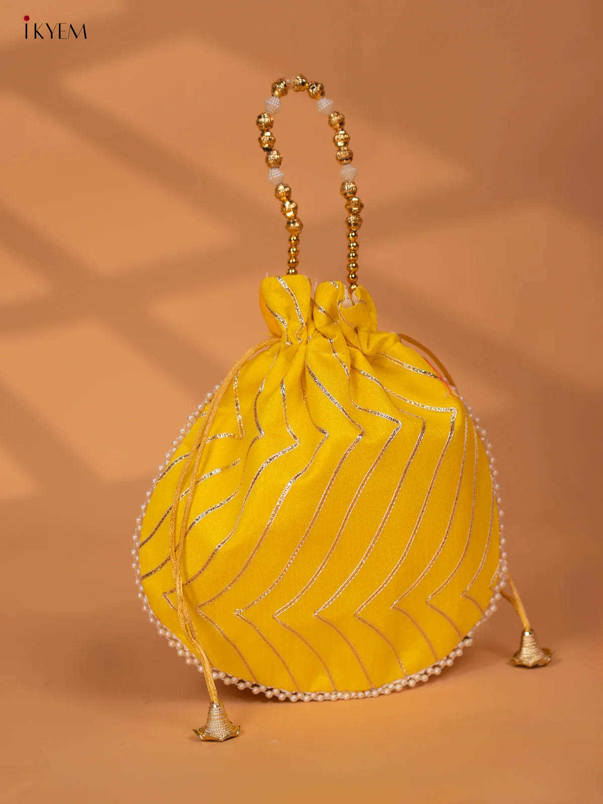 Assorted Raw Silk Embroidered Potli Bags - KC28117 - Image 3