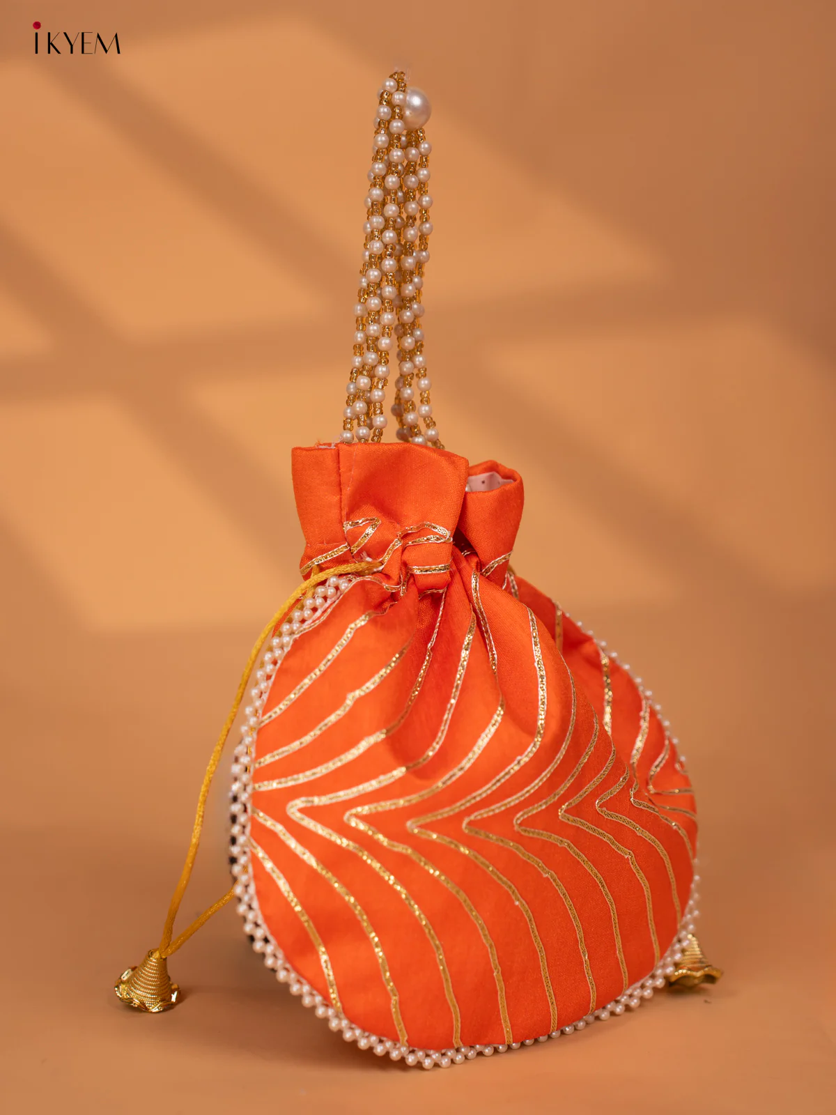 Assorted Raw Silk Embroidered Potli Bags - KC28117 - Image 4