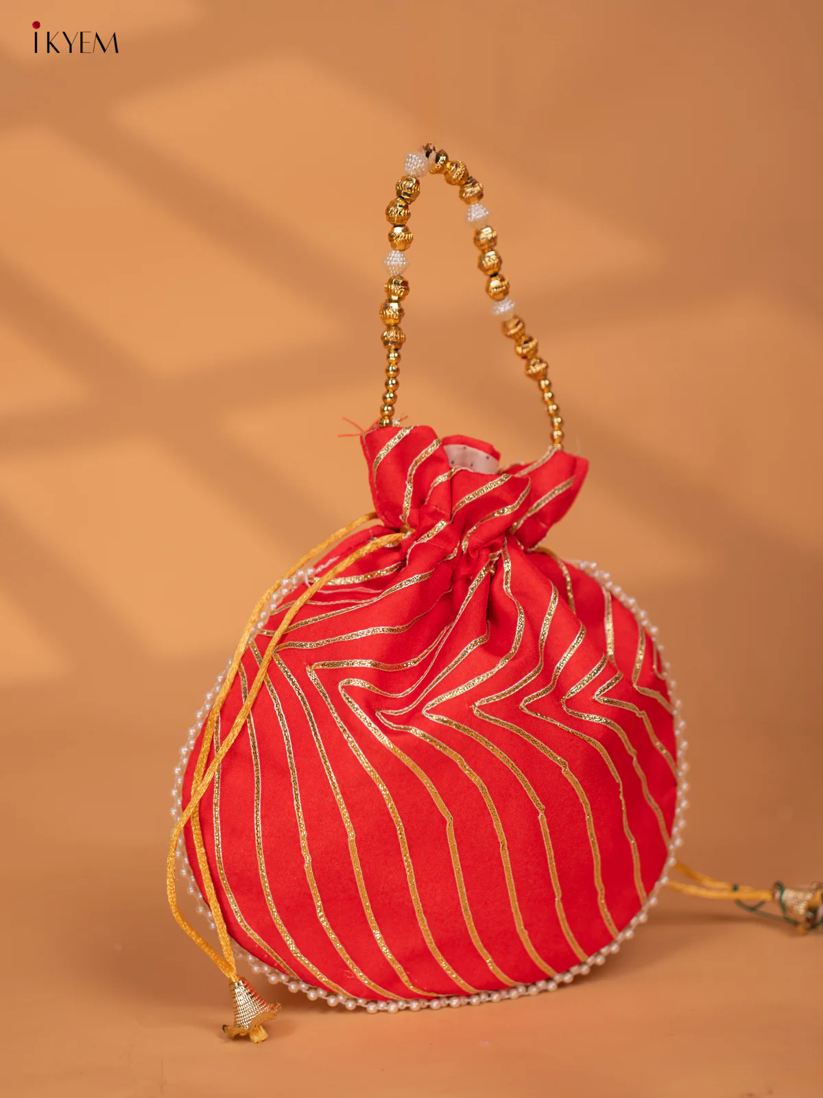 Assorted Raw Silk Embroidered Potli Bags - KC28117 - Image 6