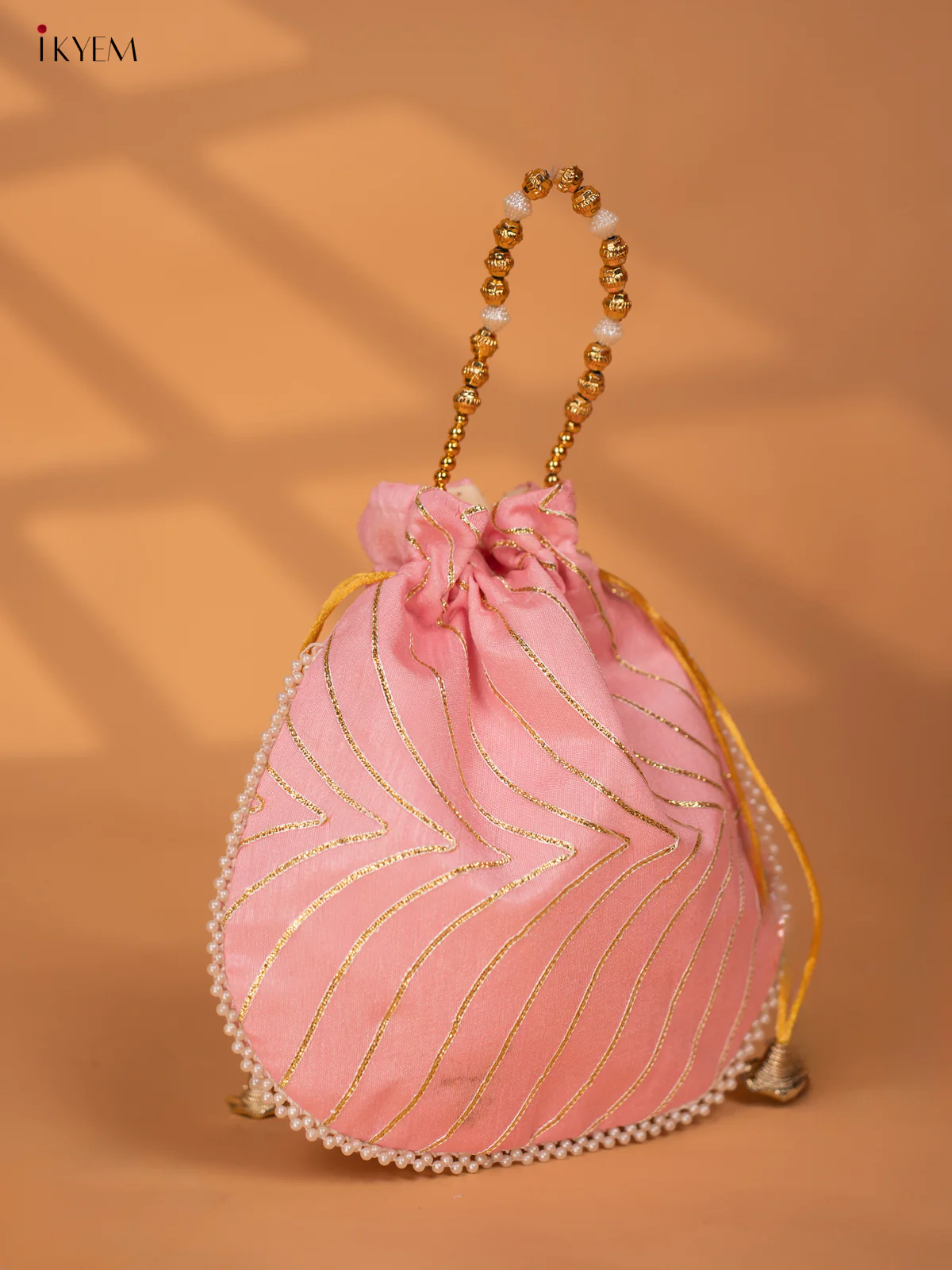 Assorted Raw Silk Embroidered Potli Bags - KC28117 - Image 7