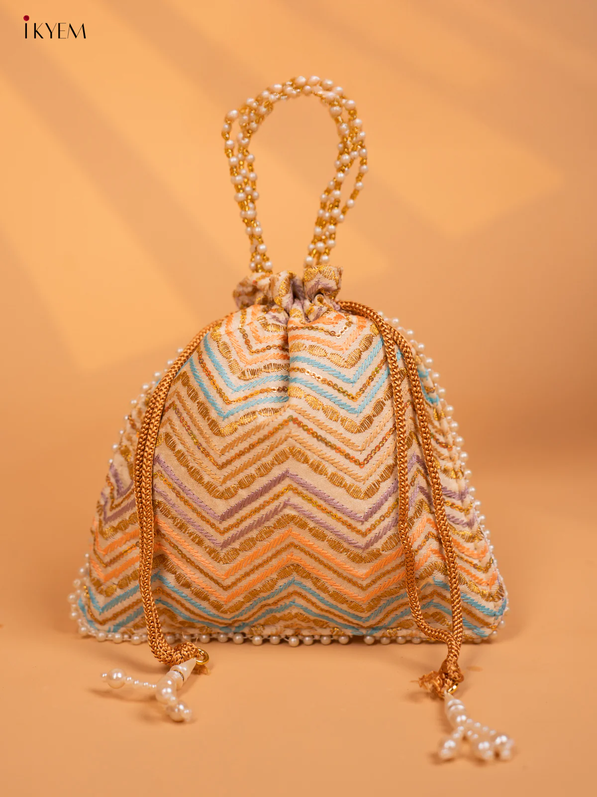 Fancy Designer Embroidered potli Bag - KD09121 - Image 6