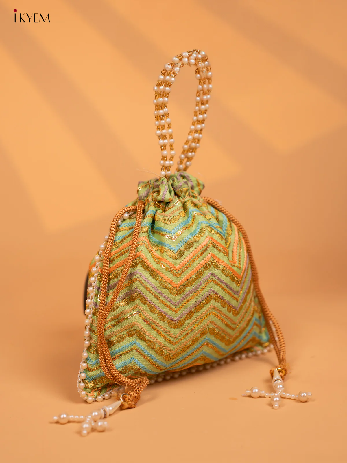 Fancy Designer Embroidered potli Bag - KD09121 - Image 8