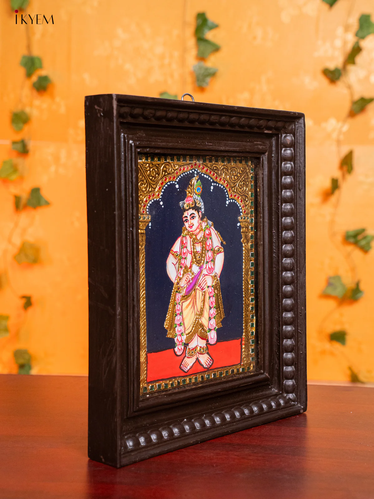 Vibrant Bal Krishna Tanjore painting (13x11 Inches) - KH26151 - Image 2