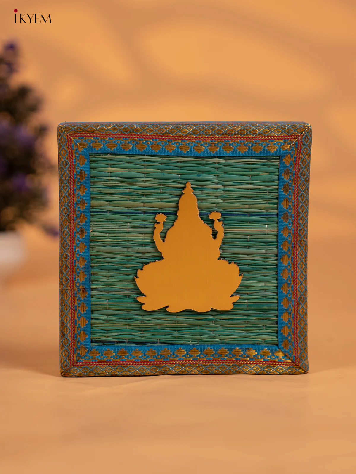 Blue Korai Gift Box with Net Potli - KB17141 - Image 3