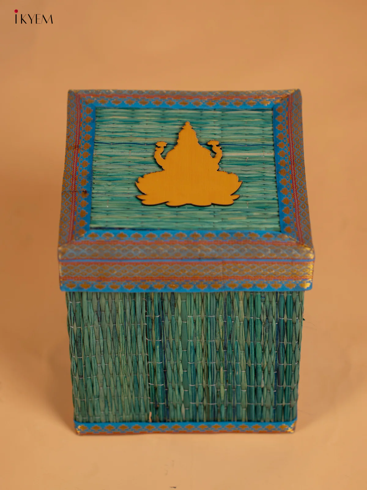 Blue Korai Gift Box with Net Potli - KB17141 - Image 4
