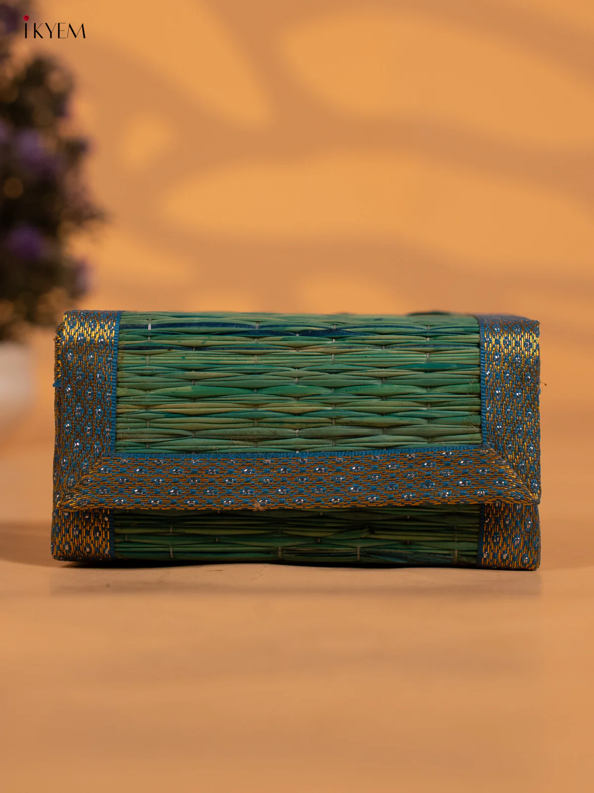 Blue Decorative Foldable Korai Trinket Box - KB17153 - Image 3