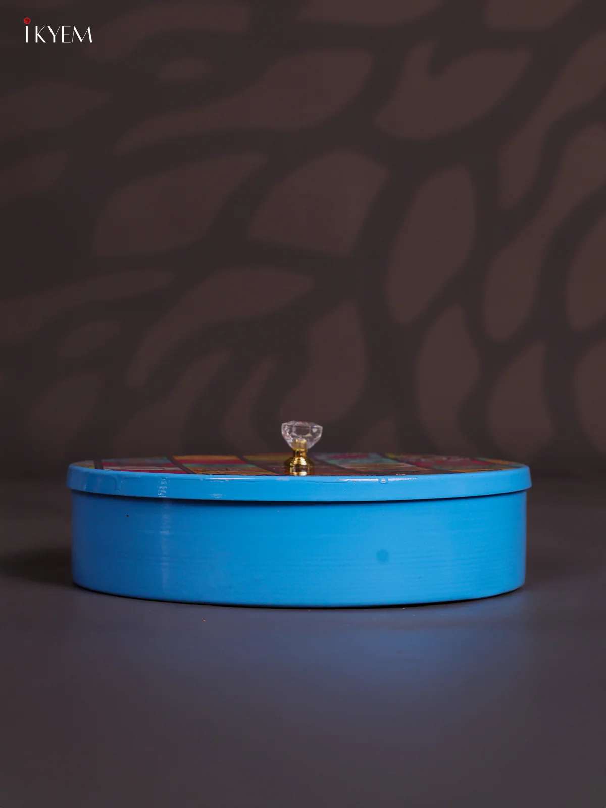 Artistic Metal Masala Storage Box - Blue - 8 Inch - KJ30122 - Image 4