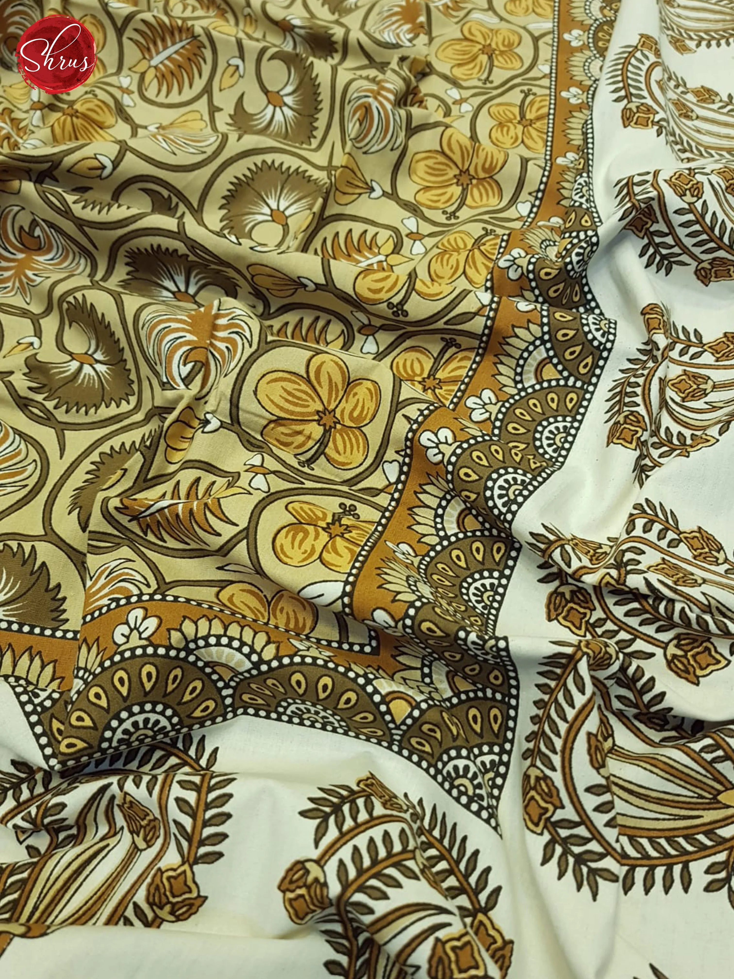 Brown And Cream- Jaipur block printed