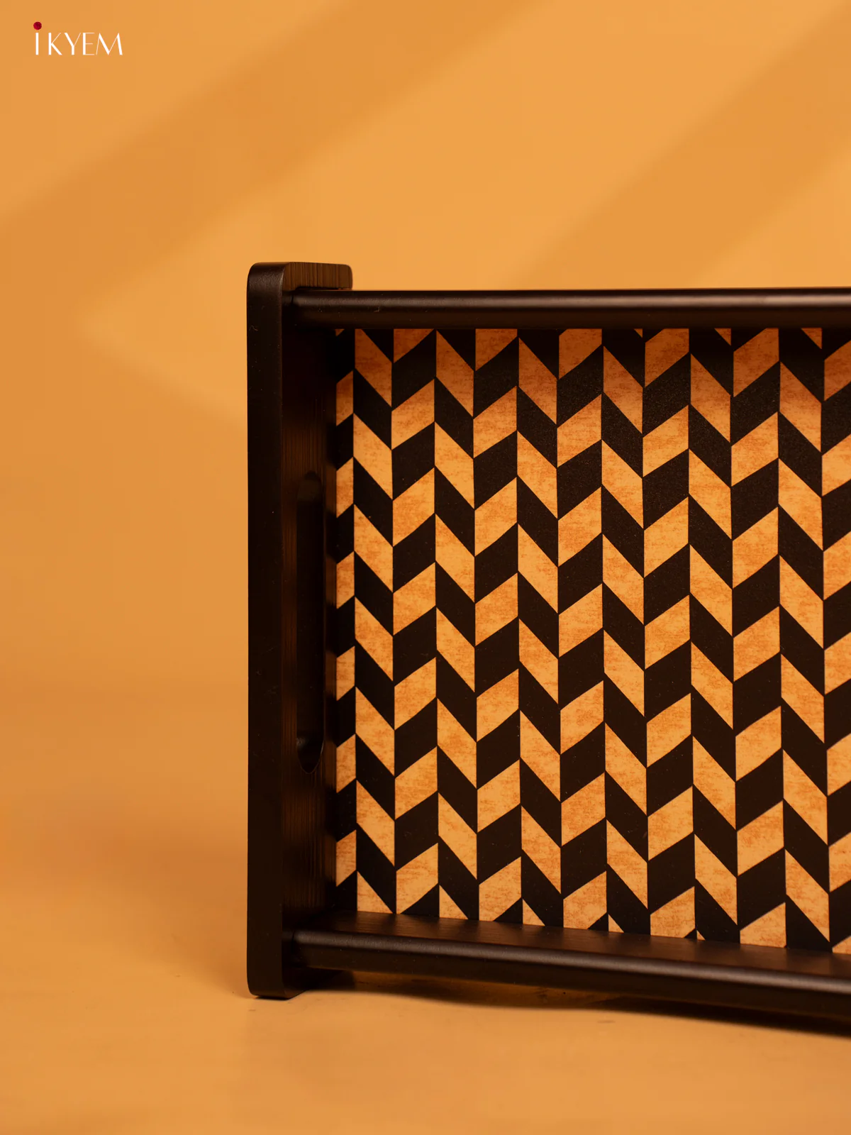 Chevron Printed Rectangular Wooden Tray - (16×10) Inch - KL18132 - Image 3