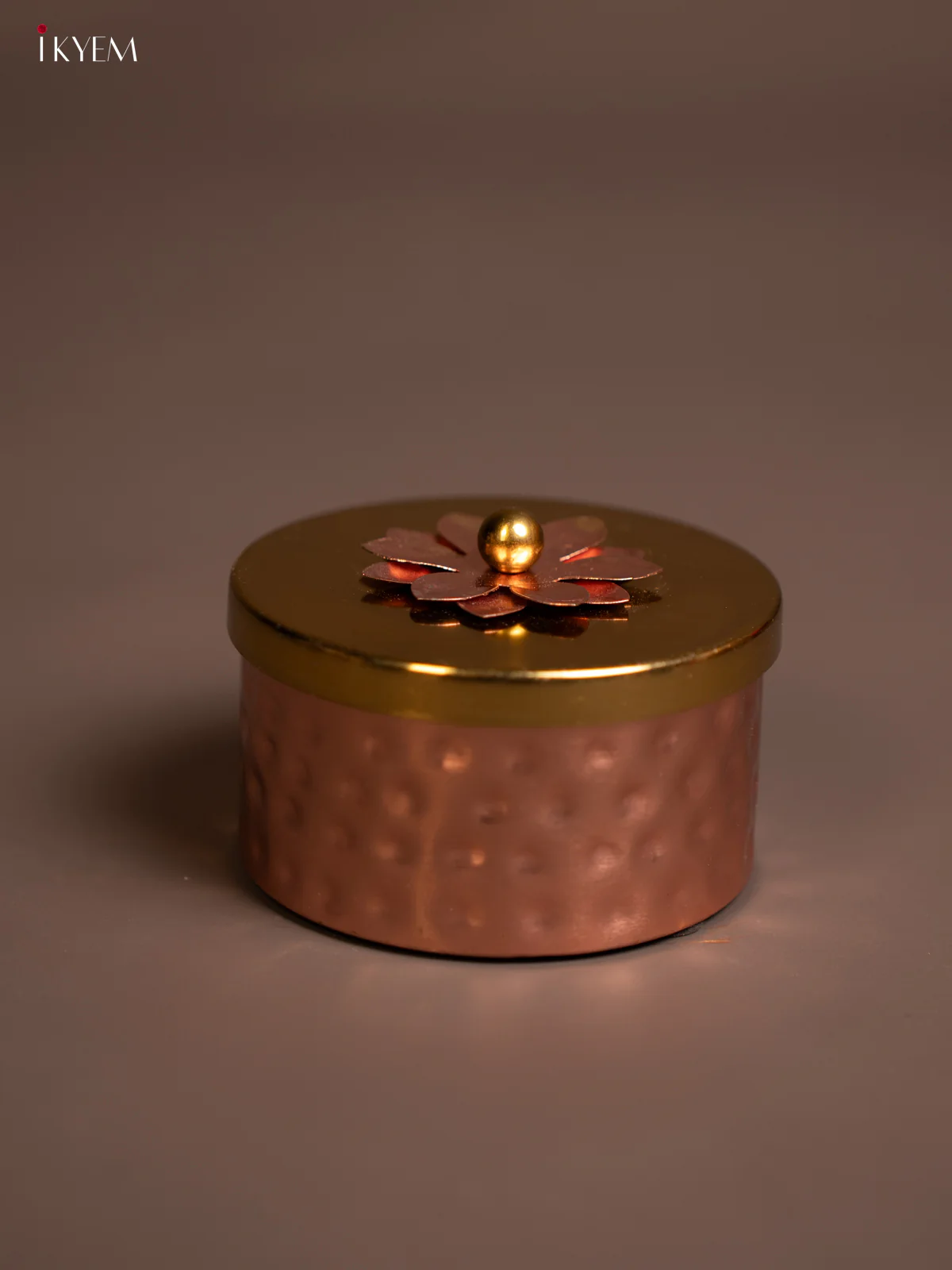 Copper & Brass plated Dry Fruit Box - KE14132 - Image 2