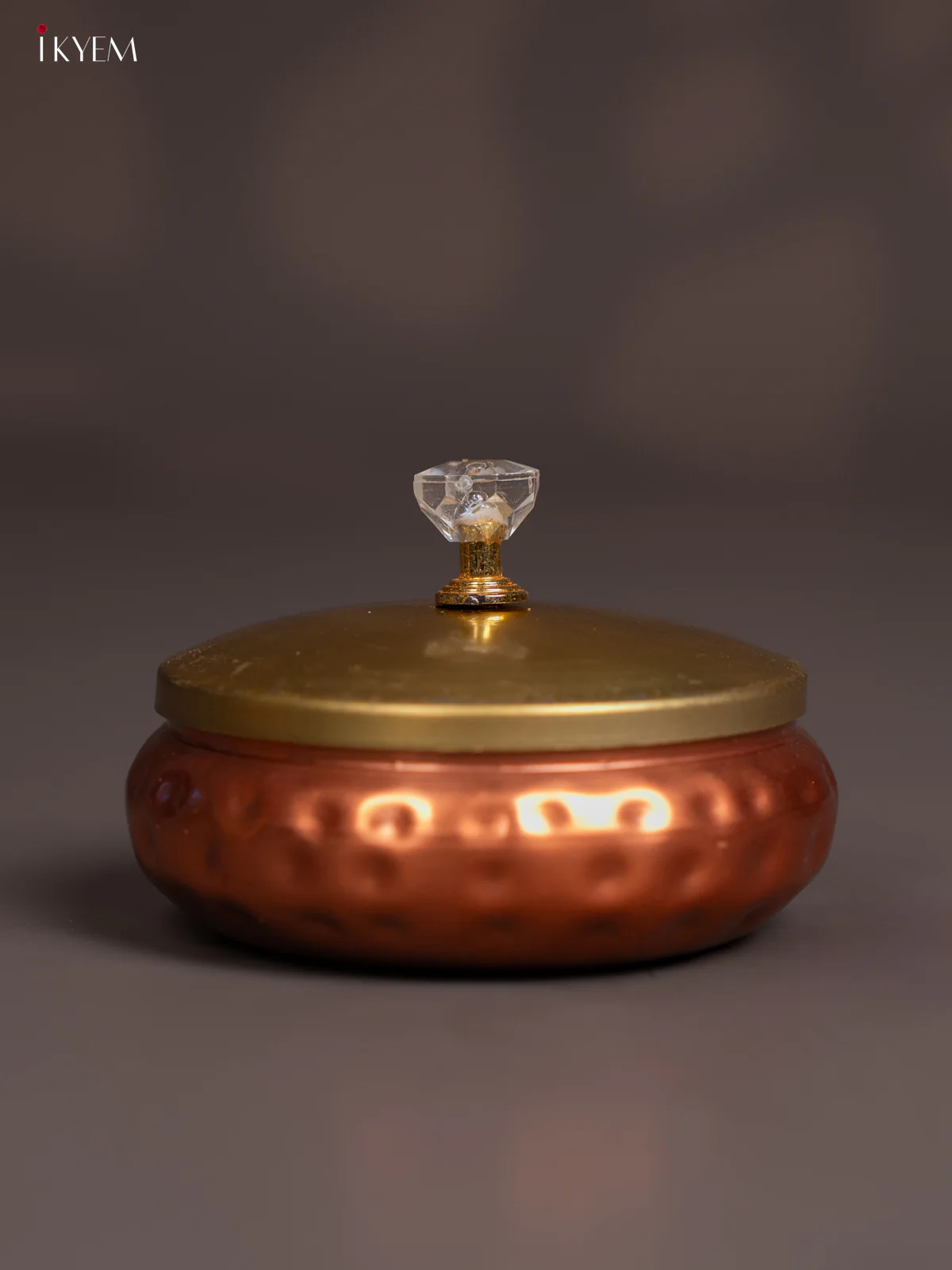 Timeless Copper Coated Metal Dry Fruits Jar With Lid - KI09172 - Image 4