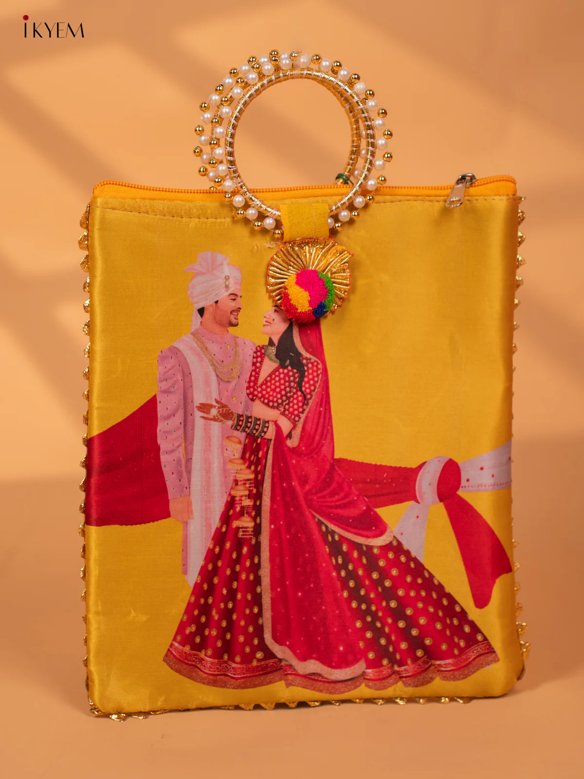 Wedding Couple Digital Printed Bag with Bangle handle - KC29120 - Image 6