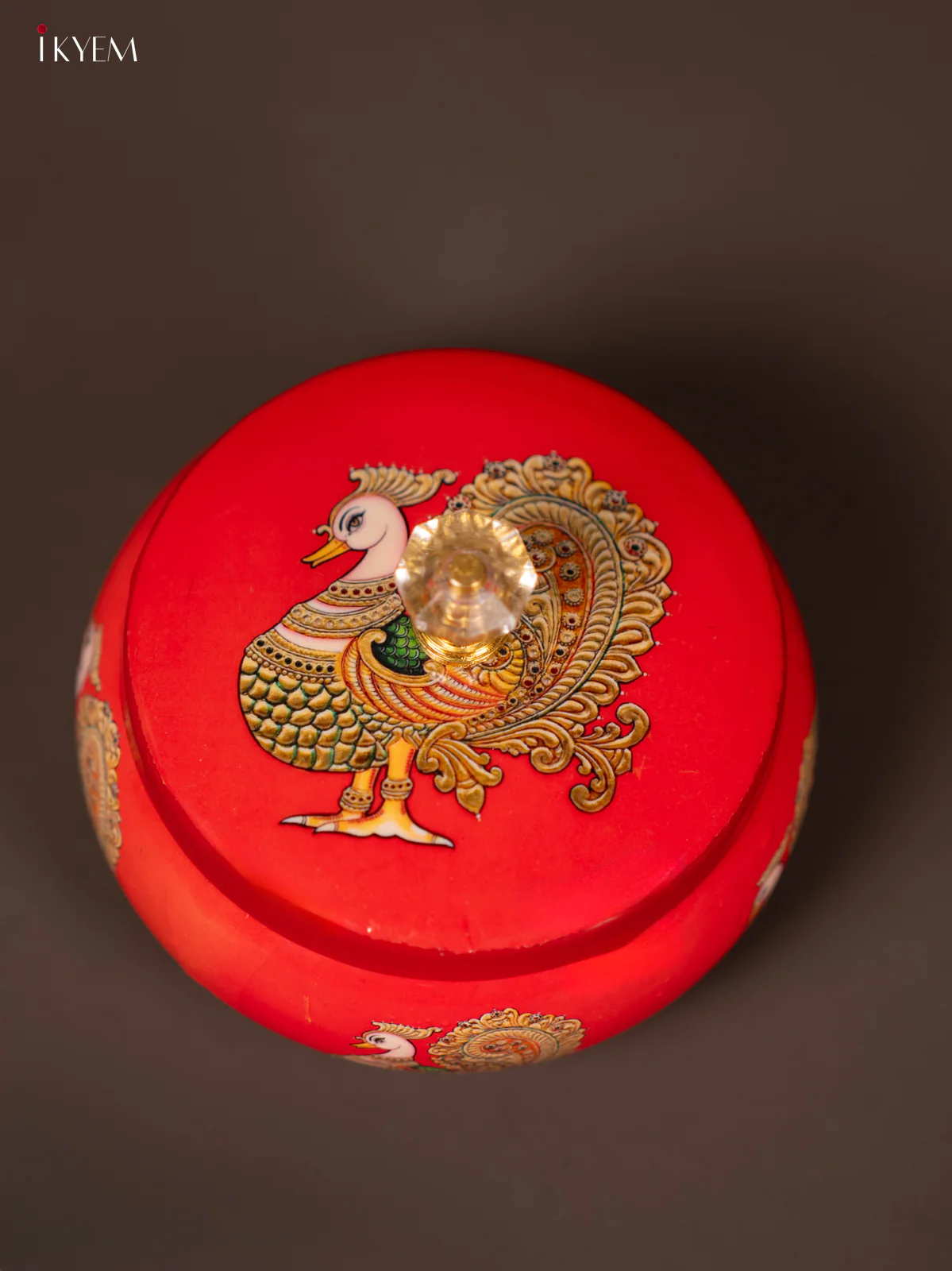 Graceful Digital Annapakshi Printed Metal Dry Fruit Jars - KG24114 - Image 3