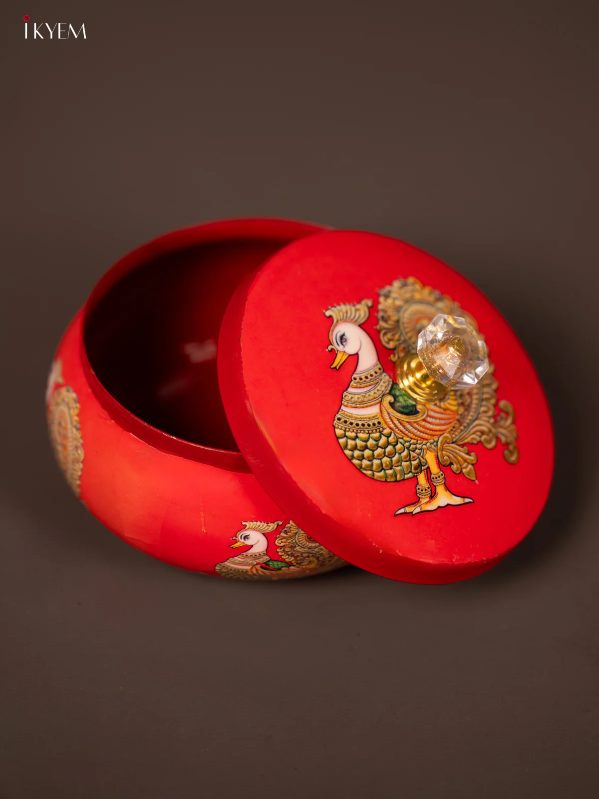 Graceful Digital Annapakshi Printed Metal Dry Fruit Jars - KG24114 - Image 4