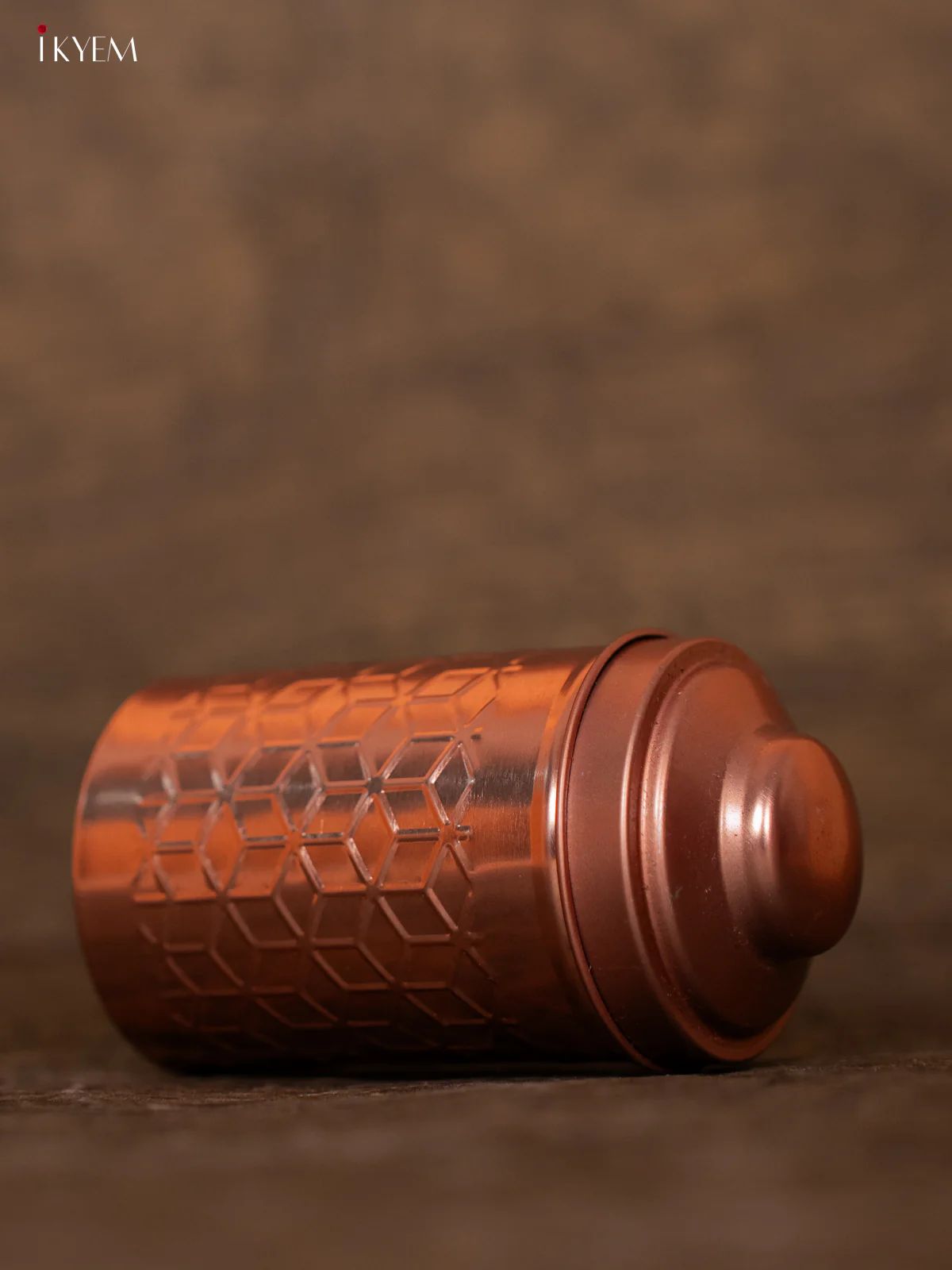 Dry Fruit Round Tin Jar - Copper - 4.5 Inch KD01146 - Image 3