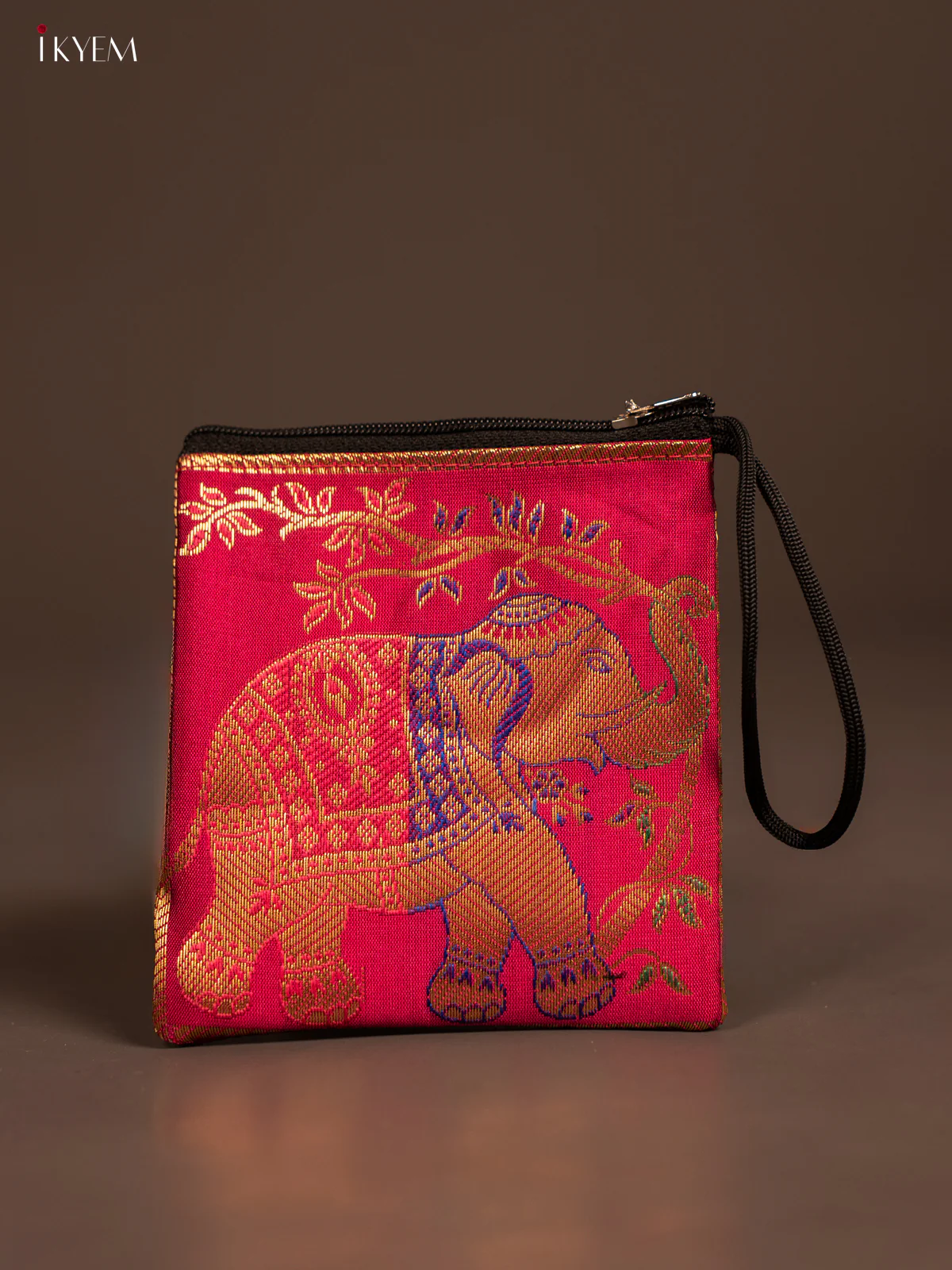 Elephant designed Banarasi Coin Pouch - KF05117 - Image 11