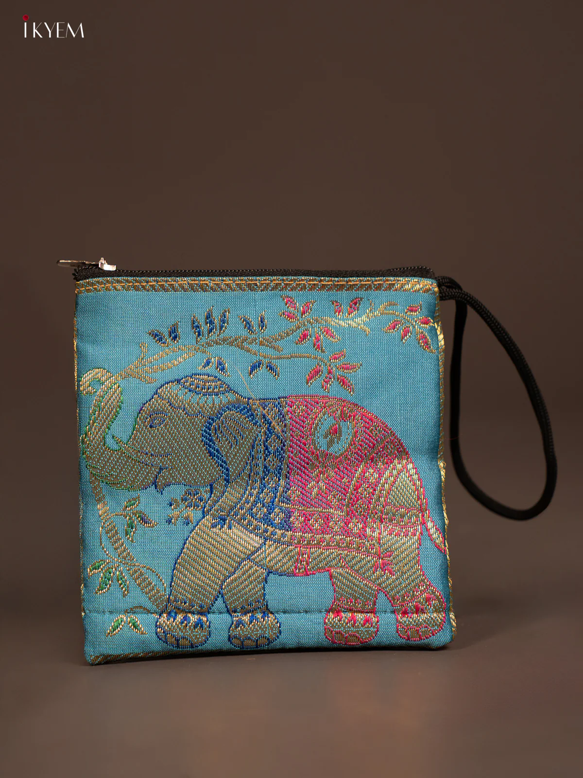 Elephant designed Banarasi Coin Pouch - KF05117 - Image 14