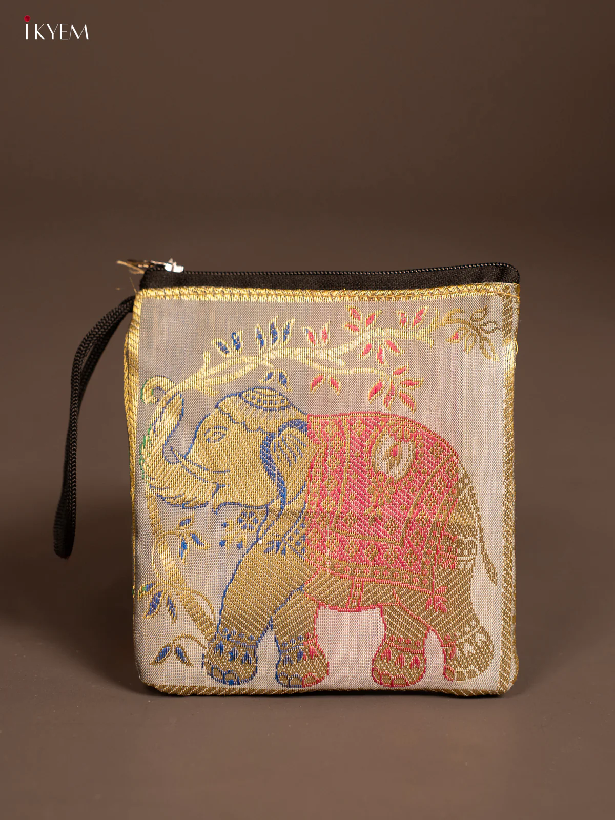 Elephant designed Banarasi Coin Pouch - KF05117 - Image 16