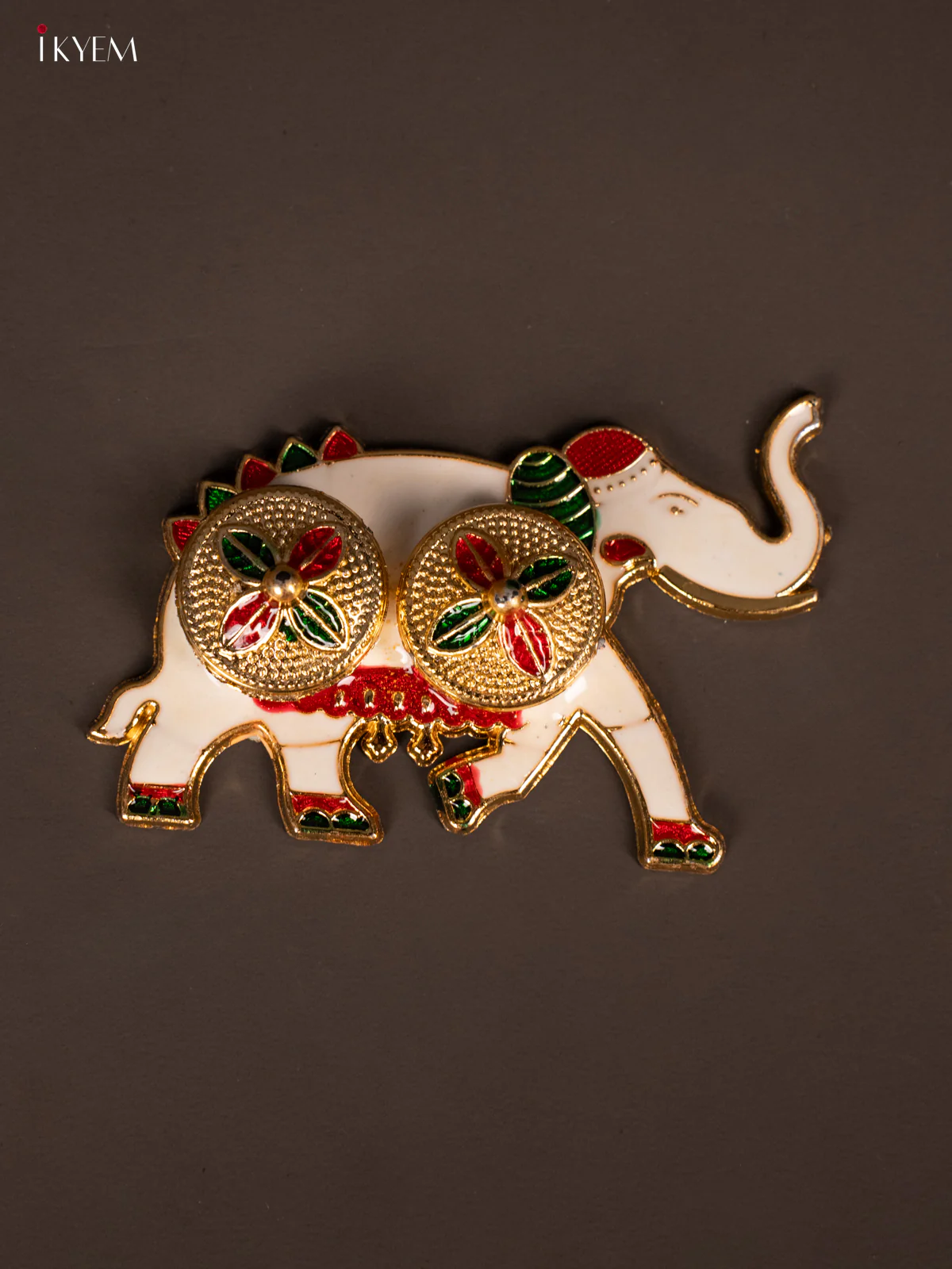 Elephant Shaped Plate with Haldi Kumkum Holder - KG25197